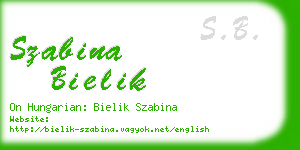 szabina bielik business card